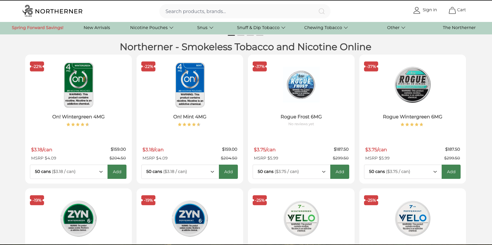 The biggest ecommerce site for snus in the Nordics