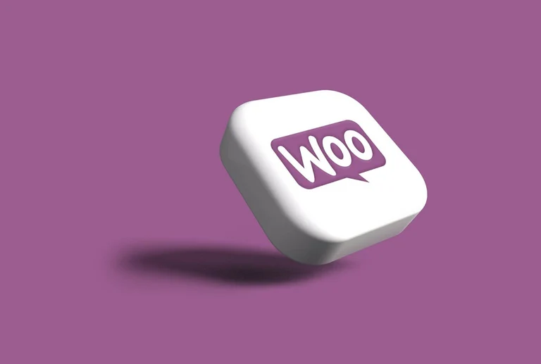 WordPress WooCommerce Developer with an animated button on a purple background. 