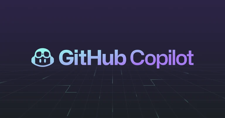 The pale blue Github logo sits on a black background with a faint grid appearing below it. 