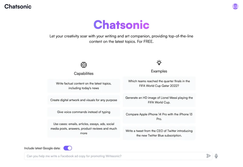 ChatSonic tool, one of the best ChatGPT alternatives that comes with more than 32 use cases.