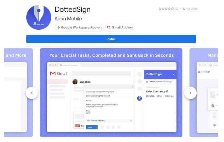 DottedSign free digital signature software