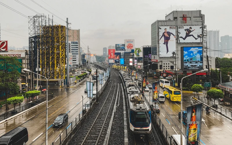 A photograph of a train track in Philippines.