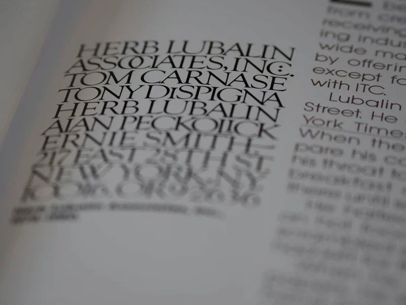 An image of a book displaying a serif font in black.